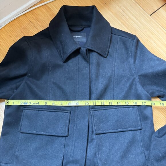 Banana Republic Factory Vegan Suede Chore Jacket Women's Small Black - Picture 7 of 8